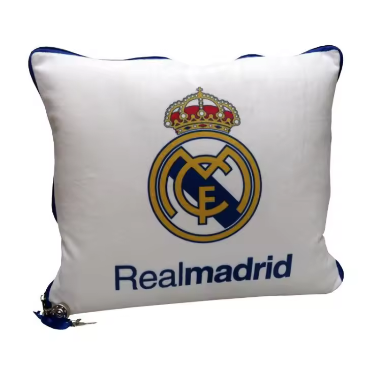Cojín Secreto Real Madrid con Compartimento para fotos, móvil y secretos, Licencia 100% Oficial, CYP - Kiglam - 1