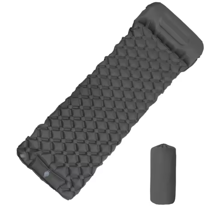 Colchón Inflable Para Camping Ultraligero Con Bomba Integrada Almohada De Descanso Para Senderismo Matrícula De TPU Nylon - 1