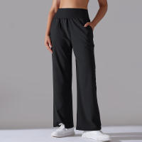 Pantalones Rectos De Pierna Ancha Para Mujer Casual Pantalones De Oficina Cintura Alta Holgados Para Danza Leggings Sin Costuras De Nylon - details 24
