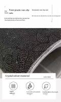2pc Alfombras De Piso De Velours Cristal Absorbentes Antideslizantes Para Cocina Alfombras De Suelo Fáciles De Cuidar Y Limpieza - details 5