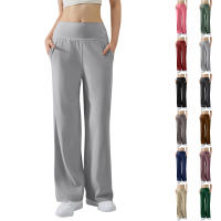 Pantalones De Yoga Para Mujer Cintura Alta Ajustados Con Control De Abdomen Y Levantamiento De Glúteos Pantalones De Fitness Elásticos De Pierna Ancha Para Deporte Y Yoga - details 0