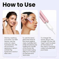 Dispositivo De Levantamiento Facial EMS Microcorriente Con Lámpara Roja Y Masajeador De Ojos Y Cuello Para Rejuvenecimiento De Piel Y Antiarrugas Recargable USB - details 10