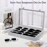 Organizador multibional de Gafas de Sol y Joyas con tapa y Cierres, Gris - details 0
