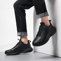 Zapatos Casuales Para Hombre En Cuero Transpirables Zapatillas De Correr Y Caminar Ligeros Antideslizantes Vulcanizados Para Exterior - details 17