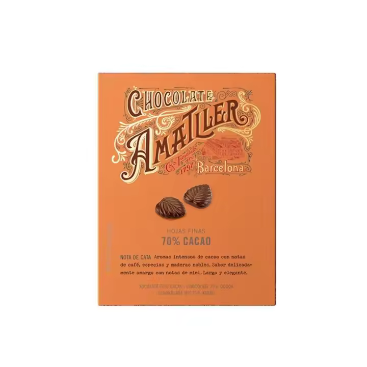 Únicos Hojas de chocolate 70% 60gr. Amatller - 1
