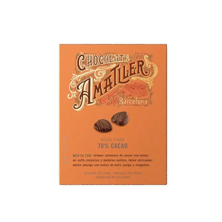 Únicos Hojas de chocolate 70% 60gr. Amatller - 1
