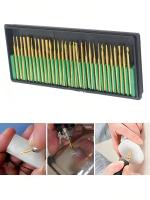 30pcs Brocas De Diamante Dorado Mini Con Caja Herramientas Rotatorios Para Taladro Eléctrico Y Dremel Herramienta De Trabajo Manual - details 4