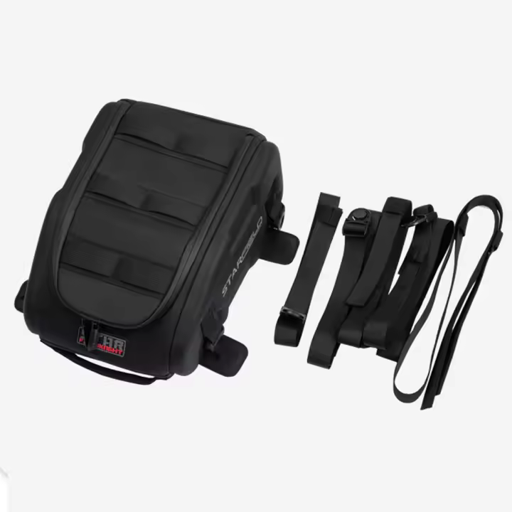 Bolsa De Espejo Para Motocicleta Impermeable De Gran Capacidad Negro Estuche Rígido De Almacenamiento Para Carreras Y Viajes - 1