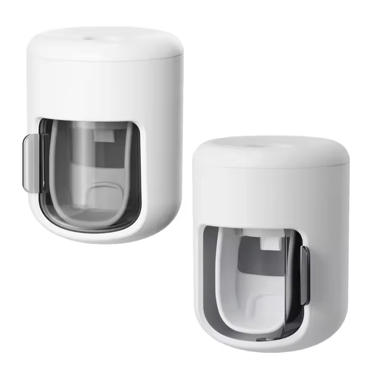 Dispensador automático de pasta de Dientes de 2 piezas, soporte para pasta de dientes para niños, montado en la comparación, con tapa, impermeable y prueba de Polvo, desmontable para baño y adultos. - 1