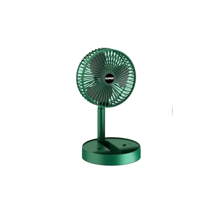 Ventilador pequeño, recargable, de larga duración, USB, telescópico, plegable, vertical, eléctrico, para exteriores, de pie - 1