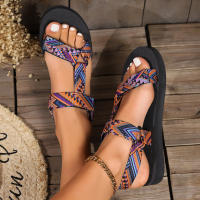 Sandalias De Verano Para Mujer Alpargatas Planas Con Cuerda De Lino Tallas Grandes Zapatos Casuales Para Playa Y Exterior - details 12