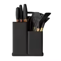 Set de Utensilios de Cocina de Silicona y Madera 19 piezas Home Cuchillos Tabla de Cortar Organizador de Cocina Pelador - details 0