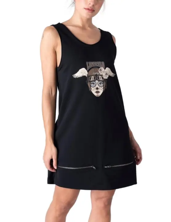 Vestido Animosa rosa blanca negro para mujer - 1
