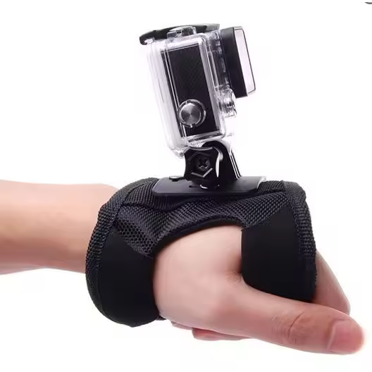 FGNS Guante de Sujeción Giratorio 360º para GoPro Cámara De Acción, Cámara De Acción Montada a Mano Soporte Correa De Muñeca para Gopro/ SJCAM/cámaras de acción - 1