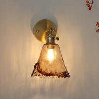 Lámpara De Pared De Vidrio Y Latón Estilo Japonés Y Nórdico Para Casa Barra Restaurante Dormitorio Lámpara De Noche Creativa Y Personalizada - details 4