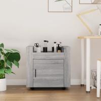 vidaXL Carrito de escritorio madera contrachapada 60x45x60 cm en color Negro/Gris sonoma/Roble Sonoma y más | estructura resistente ideal para salón dormitorio o estudio - details 1