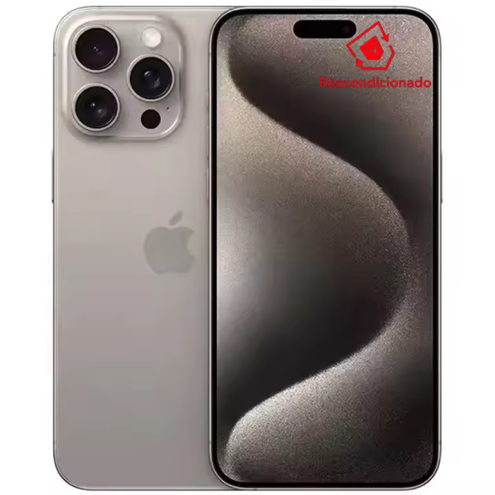 Apple iPhone 15 Pro 256GB Natural REACONDICIONADO Grado A+ Garantía 2 años - 1