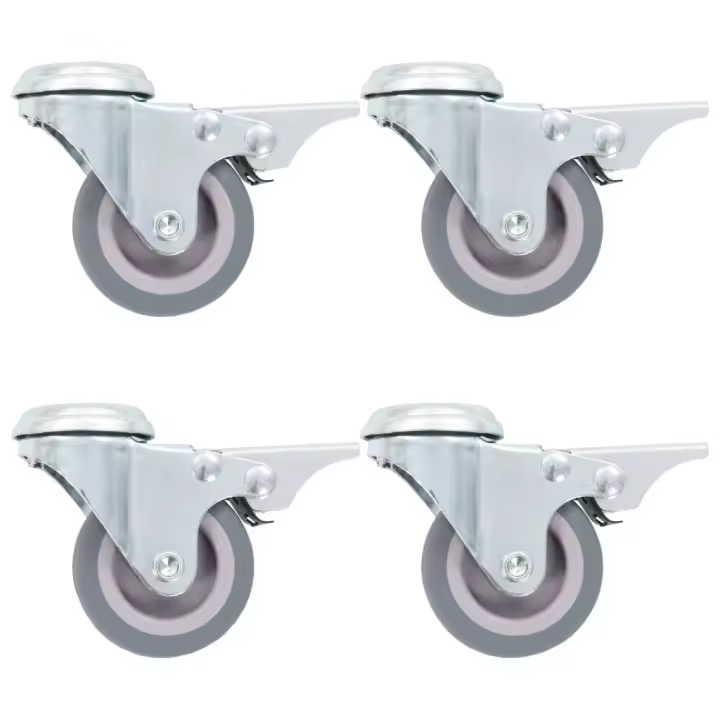 vidaXL Ruedas giratorias con agujero pasador 12 unidades 50 mm - 1