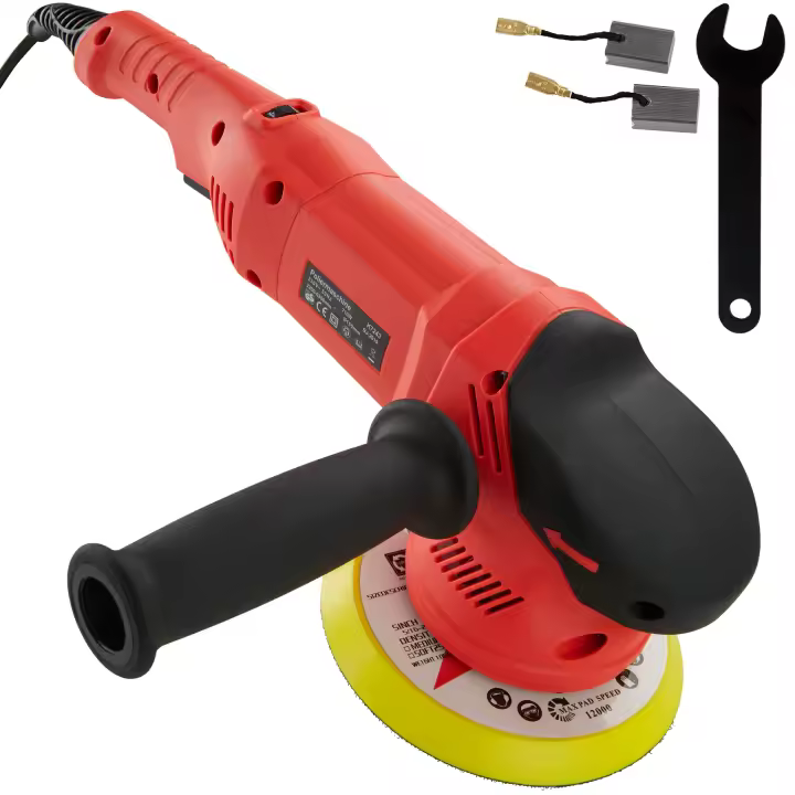 Tectake - Pulidora Excéntrica 710W | Idóneo para pulir, encerar y abrillantar | Diseño delgado con una buena distribución del peso | Regulable en seis niveles, amplio rango de revoluciones - 1