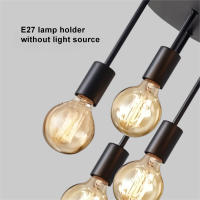 1pc Lámpara De Techo Moderna Sencilla Con Cuatro Cabezas E27 Base Para Entrada Dormitorio Cocina Pasillo Candelabro Negro - details 5