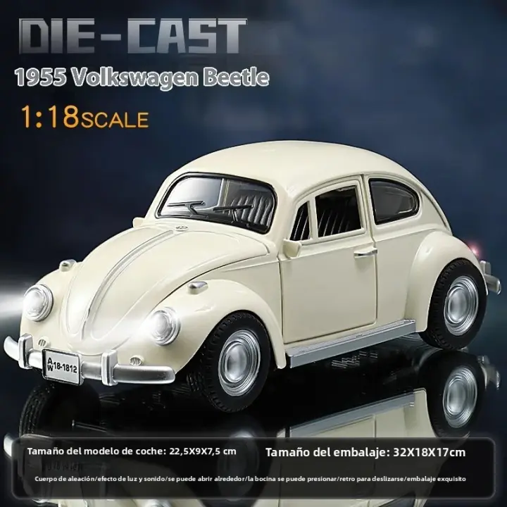 Modelo De Coche Clásico 1955 Escala 1:18 Con Sonido Y Luz Regalo De Cumpleaños Para Niños Y Coleccionistas Metal Sin Batería - 1