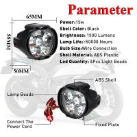 Faros LED Para Motocicleta 1pc DC 9-85V Lámpara De Luz Alta Brillo Para Moto Velocidad Frontal Spotlights Externos - details 6