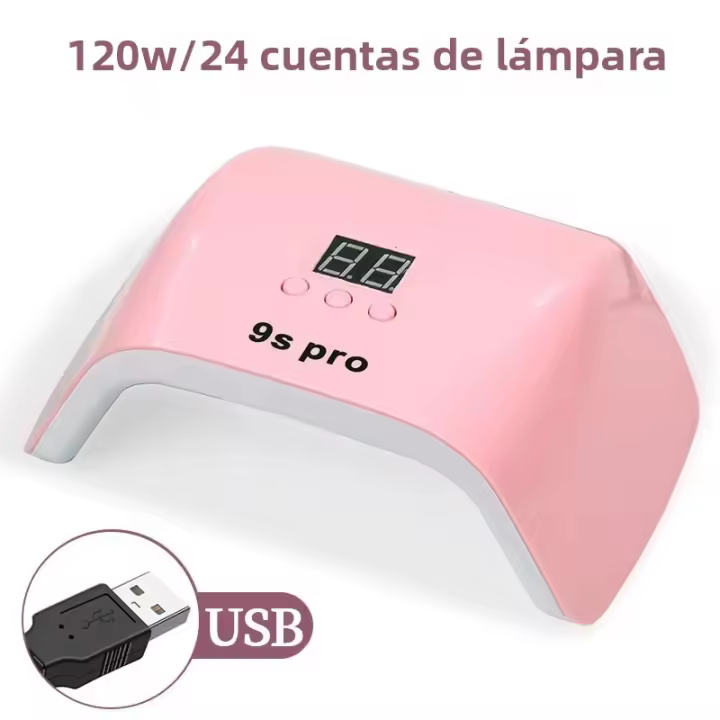 Secador De Uñas Trapezoidal 9SPro Lámpara LED UV Profesional Con Sensor Y Pantalla LCD Herramienta De Manicura - 1