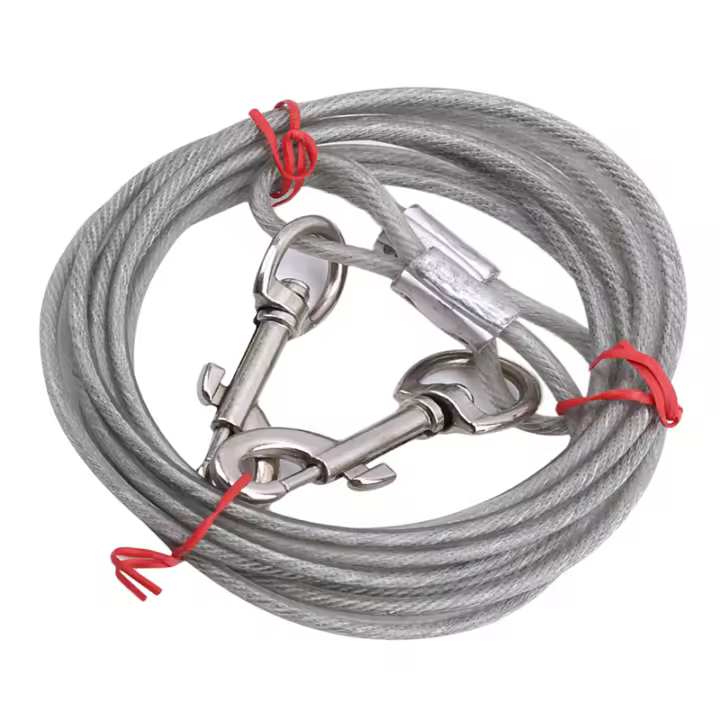 Cadena De Acero Inoxidable Para Perros 5mm*3m Resistente Y Duradera Con Ganchos Metálicos En Ambas Terminales Correa Para Mascotas - 1