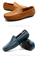 Zapatos De Cuero Para Hombre Moda Lujo 2024 Casuales Slip on Formal Mocasines Italianos Negros Zapatos Para Conducir Y Zapatillas - details 11