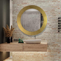 Espejo Redondo de Pared Fabricado en España - Ancho de moldura 10 cm - Acabado Artesanal - details 2