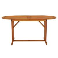 vidaXL Mesa de jardín madera maciza de eucalipto 160x85x75 cm - details 1