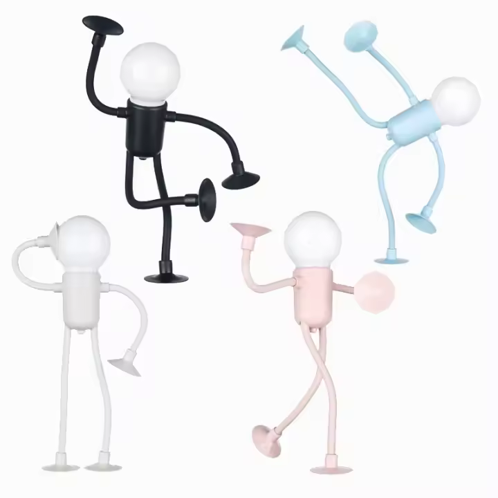 Lámpara LED De Noche Deportista Divertida Con Absorción De Vacío Y Forma Cambiable Mini Lámpara De Escritorio Creativa Decoración Para Habitación Y Regalo Para Niños - 1