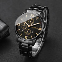 Reloj De Pulsera De Lujo Para Hombre Calendario Moda Roma Dial Cuarzo Sin Caja Material De Correa De Aleación Estilo Casual - details 7