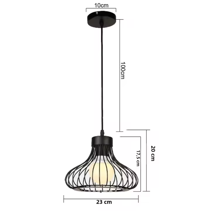 Lámpara De Pared Metálica Negra Retro Montaje En Plano E27 Para Cocina Y Decoración Del Hogar Luz Baja De Acero Y Hierro - 1