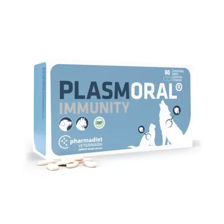 PHARMADIET - Plasmoral Immunity (60 comprimidos) - Ayuda al funcionamiento normal del sistema inmunitario en Perros y Gatos - 1