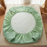 Sábana Protectora De Muelles Impermeable Y Antialérgica Con Patrón Cuadrado Para Cama Capa De Protección Contra Polvo Y Bacterias - details 1