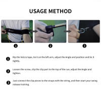 Entrenador De Swing De Golf Caiton Correa De Goma Amarilla Con Piezas Negras Ayuda Profesional Para Perfeccionar Tus Habilidades De Golf - details 2
