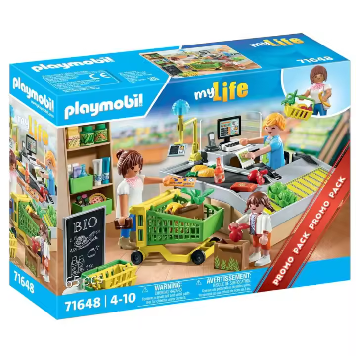 Supermercado ecológico Playmobil (71648) My Life con caja registradora - 1