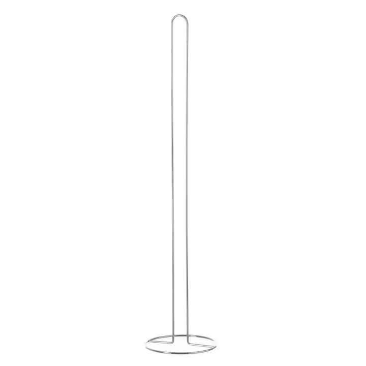 Lola Home Portarrollos de pie plateado de hierro de Ø 13x60 cm - 1