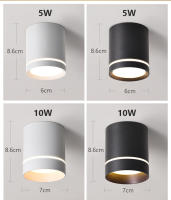 Lámpara De Techo LED 10W 15W Instalación Superficial Para Iluminación De Dormitorio Luz De Spot LED 220V Negra Material Aluminio - details 4
