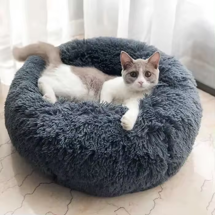 Cesta para perros y gatos color gris cálido diámetro 50 cm QUC1070 - 1