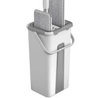 Mopa con Cubo Escurridor con Compartimentos, Cabezal Plano y Flexible Rotación 360. Fregona Escurrefacil. Ideal para Limpiar Suelos, Paredes, Techos, Ventanas y Muebles - details 1