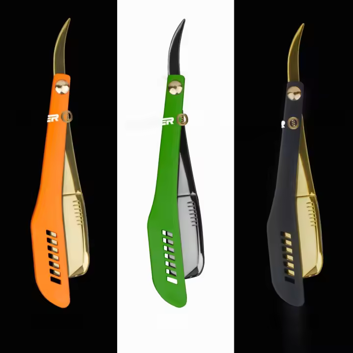 Afeitadora Manual Profesional Cuchillo De Afeitar De Acero Inoxidable Doble Facedad Para Barba Y Cabello Herramienta De Afeitar Para Hombres - 1