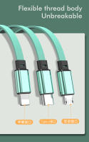 Cable De Carga Retráctil Negro 3 En 1 USB Para Coche Cable De Datos Rápido Para Teléfono Android Tipo-C - details 5