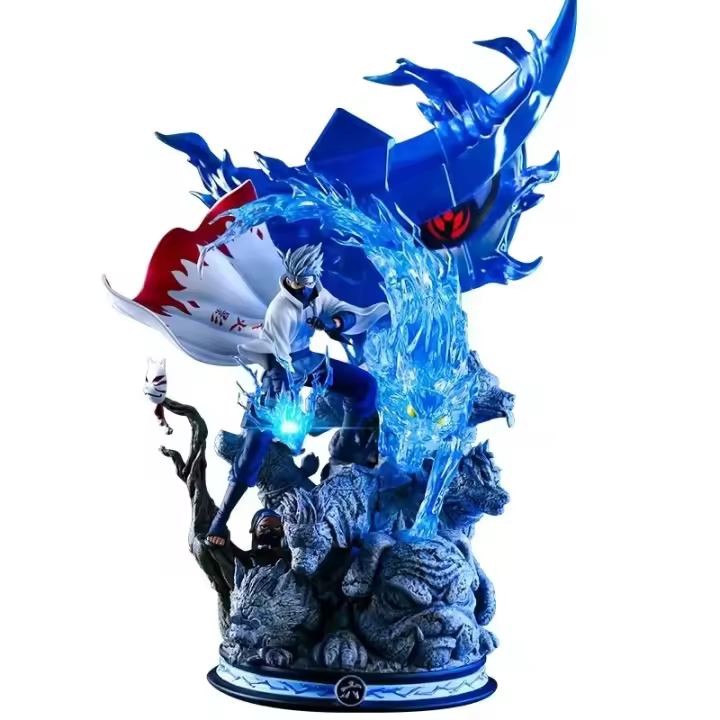 Figura De Acción Naruto 26.5cm Kakashi Sentado PVC Estatua De Anime Colección Ornamento De Habitación Regalo De Cumpleaños Para Niño - 1