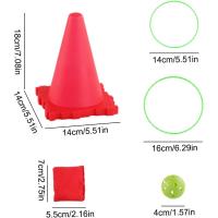 Juego De Jardín Familiar Con Luz 3 En 1 Juego De Tiro a Conos De Bola Y Anillo Con Bolsa De Gran Tamaño Para Niños Y Adultos - details 1
