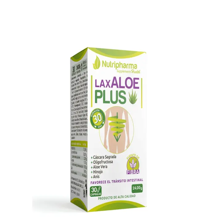LAXALOE PLUS | 30 días | Combate el Estreñimiento de la Forma Más Natural y Efectiva | NUTRIPHARMA SUPPLEMENTS LAXALOE PLUS - 1