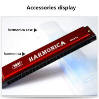 Harmonica Cromática De Boquilla C 24 Agujeros Instrumento De Viento De Madera Organófono Musical Acero Inoxidable Fosfor-bronce Ti-Plated - details 9