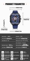 Reloj De Pulsera Digital Analógico SMAEL Para Hombre Con Pantalla Dual Cronógrafo Resistente Al Agua Y Luz LED Correa De Silicona Estilo Casual - details 3
