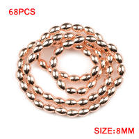 JHNBY Cuentas De Hierro Ovaladas 4x6mm Color Oro Natural Espaciadoras Para Joyería DIY Pulseras Sueltas 15'' Material Piedra - details 7